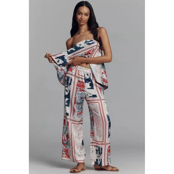 NWT Size 3X - Anthro The Brooklin Printed Wide-Leg Pull-On Pants (NWT US$ 128) - Picture 4 of 16